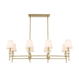 White Shades 8-Light Linear Chandelier | Uttermost Arques - www.oroa.com