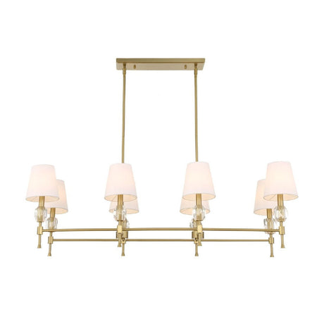White Shades 8-Light Linear Chandelier | Uttermost Arques - www.oroa.com