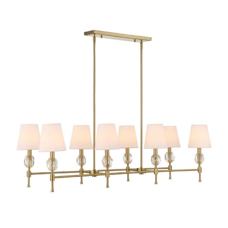 White Shades 8-Light Linear Chandelier | Uttermost Arques - www.oroa.com