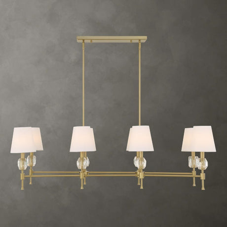 White Shades 8-Light Linear Chandelier | Uttermost Arques - www.oroa.com