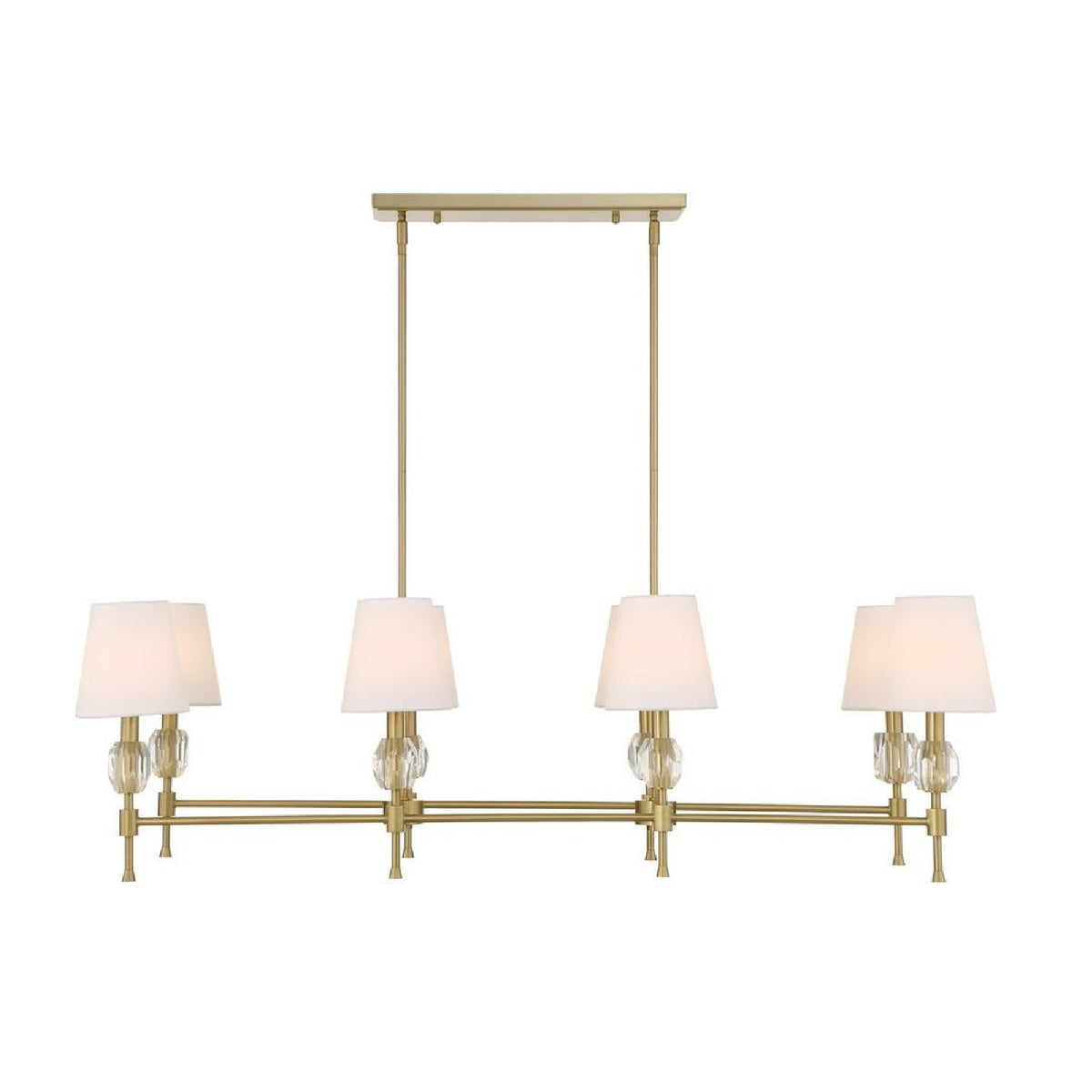 White Shades 8-Light Linear Chandelier | Uttermost Arques - www.oroa.com