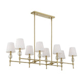White Shades 8-Light Linear Chandelier | Uttermost Arques - www.oroa.com