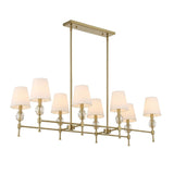 White Shades 8-Light Linear Chandelier | Uttermost Arques - www.oroa.com