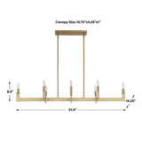 Brass Adjustable Linear Chandelier | Uttermost Cordoba - www.oroa.com