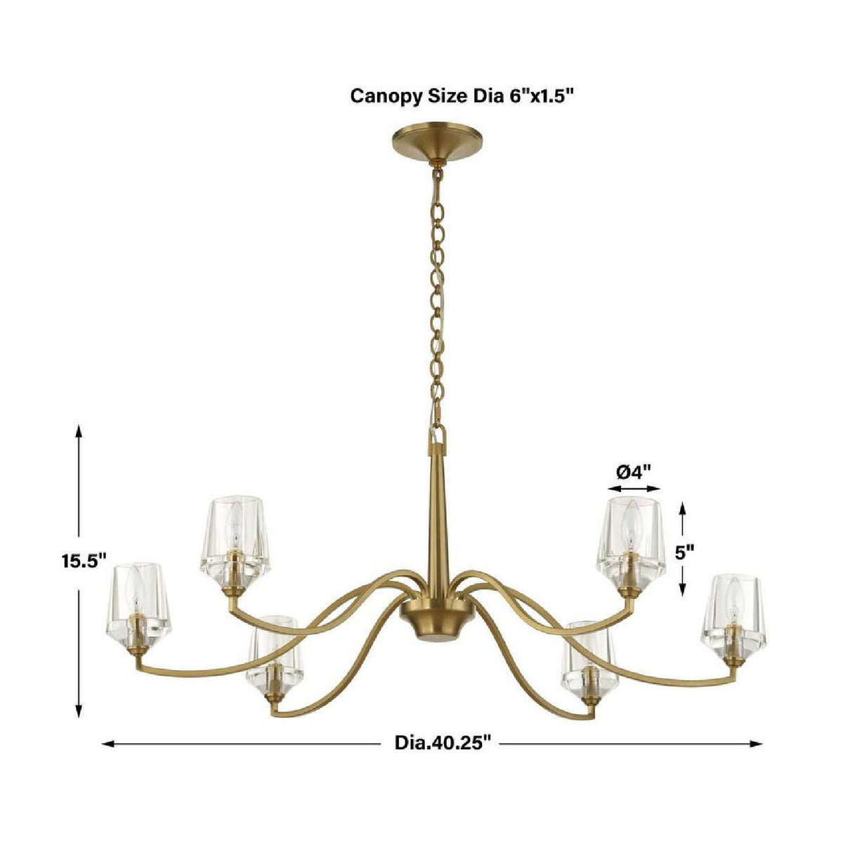 6-Light Crystal Chandelier | Uttermost Barcelona - www.oroa.com