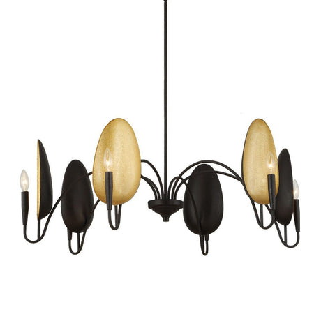 Oval Gold 6-Light Chandelier | Uttermost Warwick - www.oroa.com 
