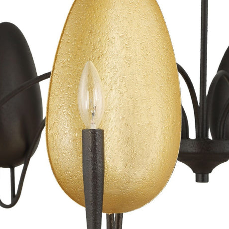 Oval Gold 6-Light Chandelier | Uttermost Warwick - www.oroa.com 