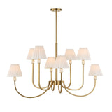 Pleated White Fabric 8-Light Chandelier | Uttermost Poppins - www.oroa.comc