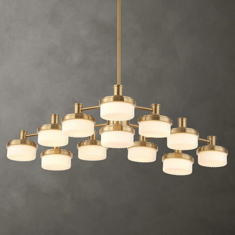 White Opal 12-Light LED Chandelier | Uttermost Wedge - www.oroa.com