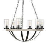Modern European furniture - Seeded Glass 6-Light Indoor/Outdoor Chandelier - www.oroa.com