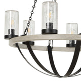 Modern European furniture - Seeded Glass 6-Light Indoor/Outdoor Chandelier - www.oroa.com