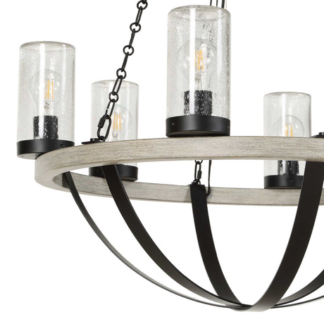 Modern European furniture - Seeded Glass 6-Light Indoor/Outdoor Chandelier - www.oroa.com