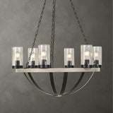 Modern European furniture - Seeded Glass 6-Light Indoor/Outdoor Chandelier - www.oroa.com