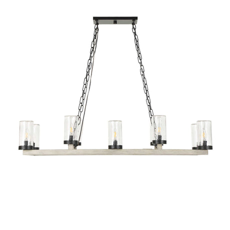 Modern European furniture - Seeded Glass 10-Light Indoor/Outdoor Chandelier - www.oroa.com