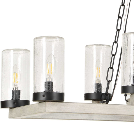 Modern European furniture - Seeded Glass 10-Light Indoor/Outdoor Chandelier - www.oroa.com