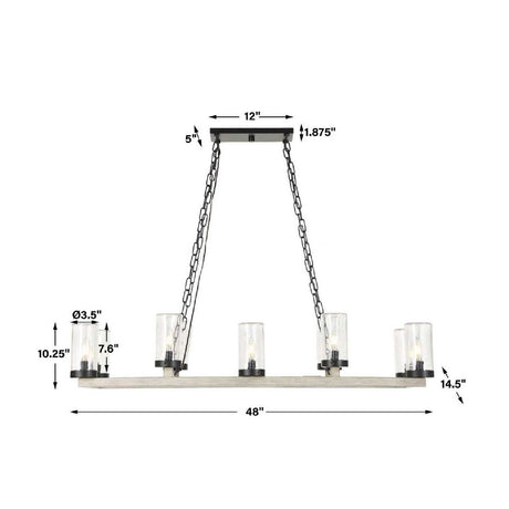 Modern European furniture - Seeded Glass 10-Light Indoor/Outdoor Chandelier - www.oroa.com