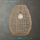 Modern European furniture - Woven Seagrass 1-Light Pendant Lamp - www.oroa.com