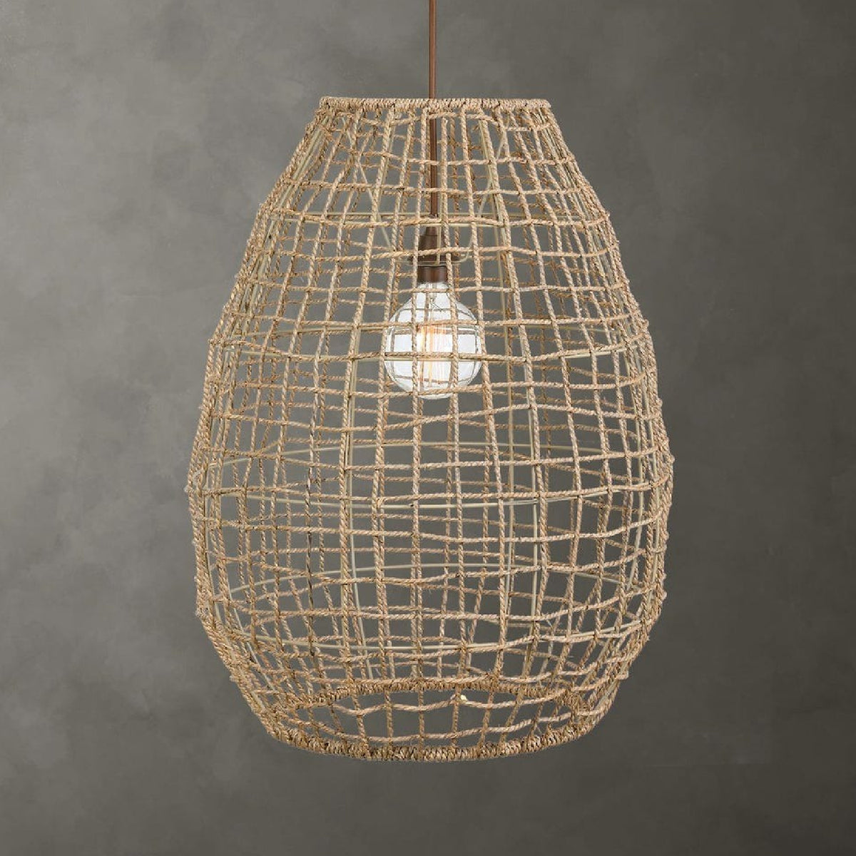 Modern European furniture - Woven Seagrass 1-Light Pendant Lamp - www.oroa.com