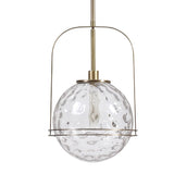 Spherical Watered Glass Pendant Lamp | Uttermost Mimas - www.oroa.com