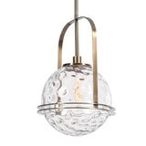 Spherical Watered Glass Pendant Lamp | Uttermost Mimas - www.oroa.com
