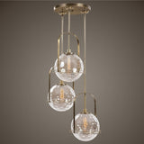 Spherical Watered Glass Pendant Lamp | Uttermost Mimas