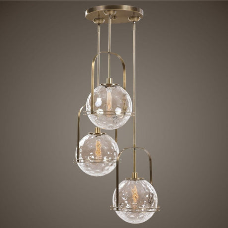 Spherical Watered Glass Pendant Lamp | Uttermost Mimas