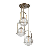 Spherical Watered Glass Pendant Lamp | Uttermost Mimas