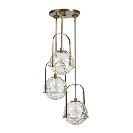Spherical Watered Glass Pendant Lamp | Uttermost Mimas