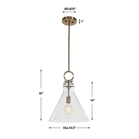 Modern European furniture - Clear Glass Conical Pendant Lamp - www.oroa.com
