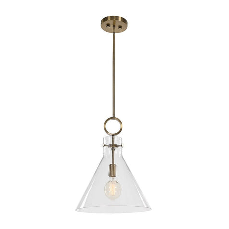 Modern European furniture - Clear Glass Conical Pendant Lamp - www.oroa.com
