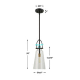 Tapered Clear Glass Pendant Lamp | Uttermost Saugus - www.oroa.com