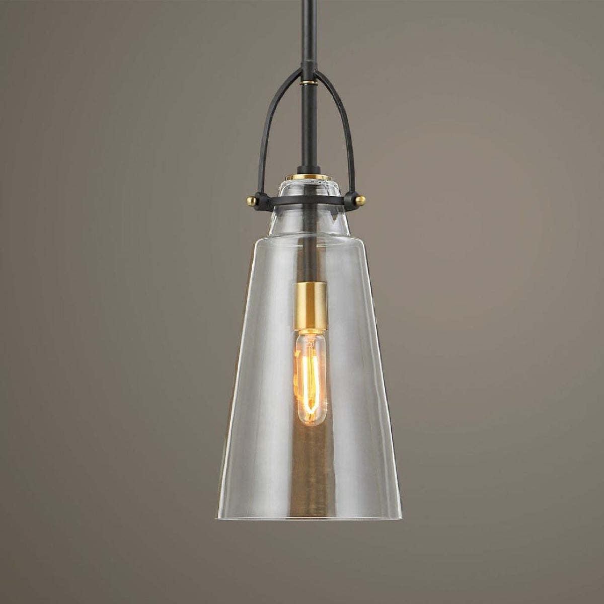 Tapered Clear Glass Pendant Lamp | Uttermost Saugus - www.oroa.com