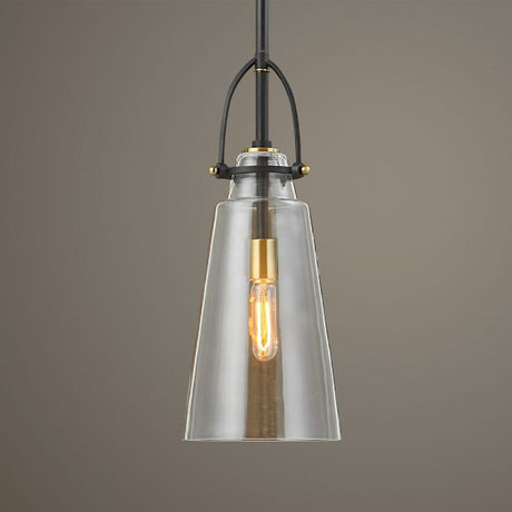 Tapered Clear Glass Pendant Lamp | Uttermost Saugus - www.oroa.com