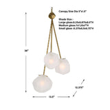 Modern European furniture - Geometrical Glass 3-Light Pendant Lamp - www.oroa.com