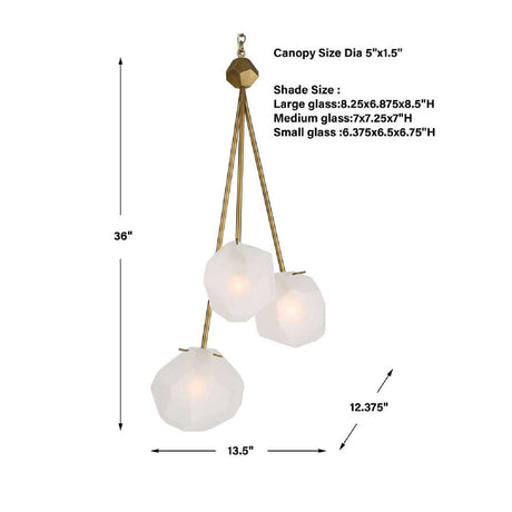 Modern European furniture - Geometrical Glass 3-Light Pendant Lamp - www.oroa.com