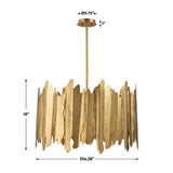 Gold Sheets 8-Light Pendant Lamp | Uttermost Golden Gate - www.oroa.com