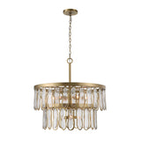 Modern European furniture - Tiered Seeded Glass 9-Light Chandelier - www.oroa.com