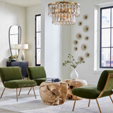 Modern European furniture - Tiered Seeded Glass 9-Light Chandelier - www.oroa.com