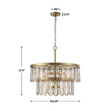 Modern European furniture - Tiered Seeded Glass 9-Light Chandelier - www.oroa.com