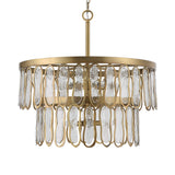 Modern European furniture - Tiered Seeded Glass 9-Light Chandelier - www.oroa.com