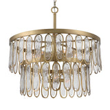 Modern European furniture - Tiered Seeded Glass 9-Light Chandelier - www.oroa.com