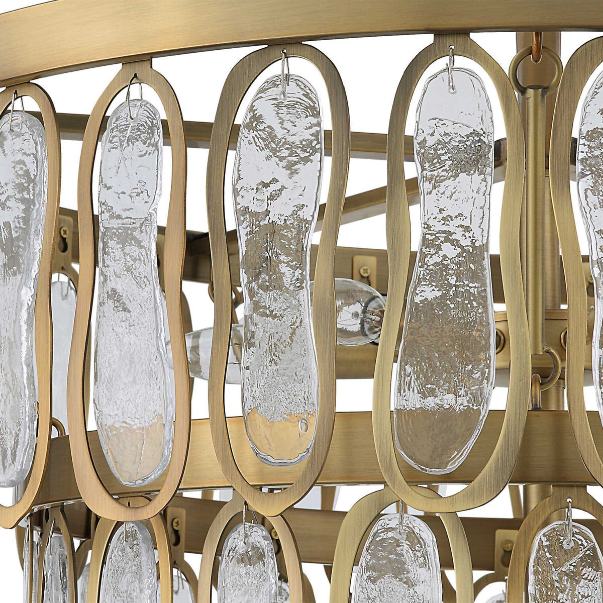 Modern European furniture - Tiered Seeded Glass 9-Light Chandelier - www.oroa.com