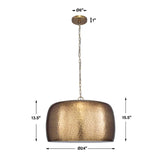 Hammered Metal Dome Pendant Lamp | Uttermost Lemont - www.oroa.com