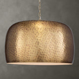 Hammered Metal Dome Pendant Lamp | Uttermost Lemont - www.oroa.com