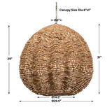 Natural Wooden Beads Pendant Lamp | Uttermost Kauri - www.oroa.com
