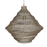 Woven Antique Brass Pendant Lamp | Uttermost Sigh - www.oroa.com