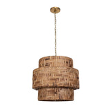 Modern European furniture - Hand-Woven 4-Light Pendant Lamp - www.oroa.com