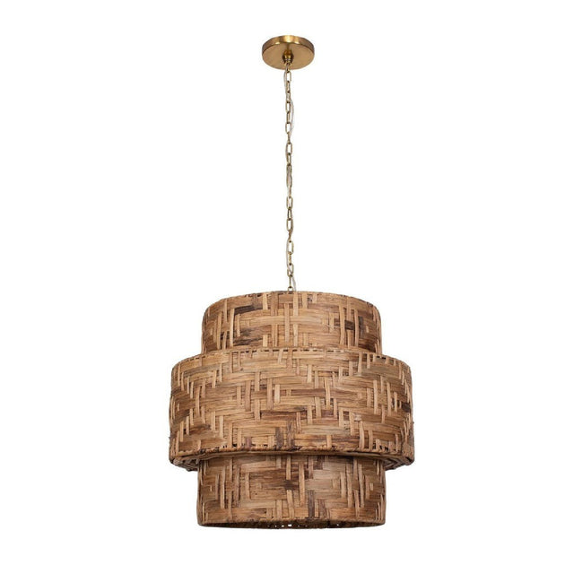 Modern European furniture - Hand-Woven 4-Light Pendant Lamp - www.oroa.com