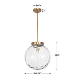 Modern European furniture - Watered Glass Sphere Pendant Lamp - www.oroa.com