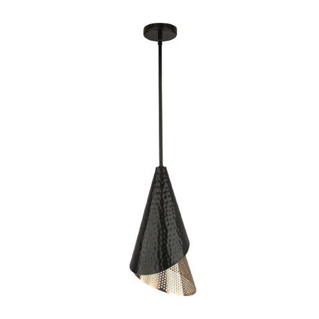 Modern European furniture - Black & Gold Conical Pendant Lamp - www.oroa.com